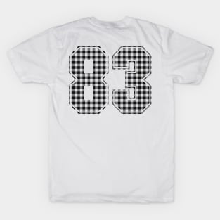 Plaid Number - 83 - Dark T-Shirt